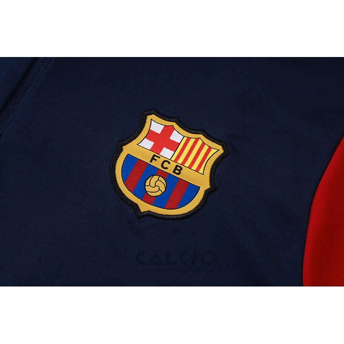 Tuta da Track di Felpa FC Barcellona Bambino 2026-2027 Blu Rosso